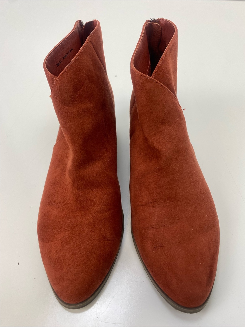 DV by Dolce Vita Rust Suede Ankle Booties